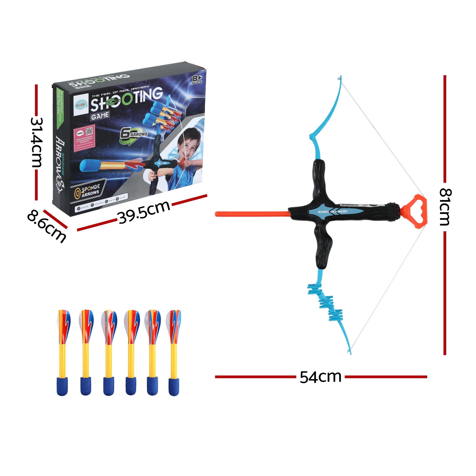 Keezi Kids Bow and Arrow Set Outdoor Sport Game Archery Toys 6 Arrows Children Gifts